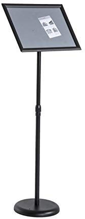 VAIIGO Infoständer Höhenverstellbar Aluminium DIN A4 Plakatständer Informationsständer Präsentationsständer Werbeständer (Schwarz, A4)