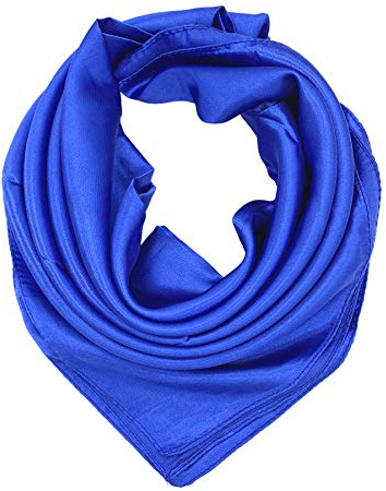 YOUR SMILE Seidenschal für Damen, modisches Muster und einfarbig, groß, quadratisch, Satin-Kopftuch, 334