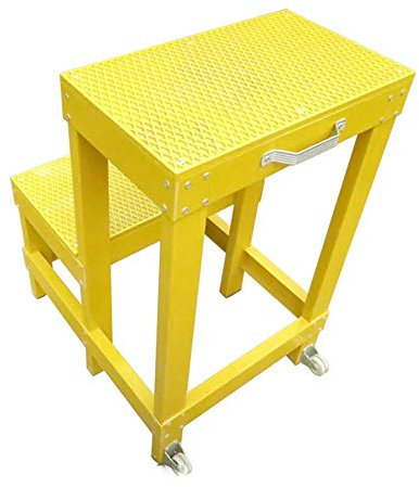 GJSN Facile e Conveniente Multifunzione Pieghevole Passo Sgabello, Casa Scala Passo Sgabelli Giallo Elettrico Isolato Isolamento Sgabello Alto 2-Storey Isolamento Platform Sgabello 80Cm * 30Cm * 60Cm