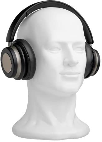 CRAZY HEADS Human Head XL Dekokopf Kopfhörerständer Helmständer Mützenständer Mannequin Headset Farbe WEIß