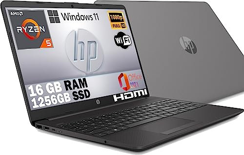 HP G9 Notebook, Ryzen 5 Six Core, SSD M2 1256 Gb Display IPS Full HD 15.6, DDR4 16 Gb, Wi-fi, 3 usb, webcam HD, Windows 11 Pro 64 Bit, Pacchetto Office Pro, Pronto Utilizzo