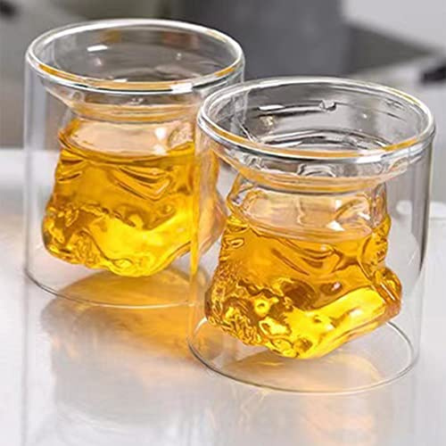Bkuter bottle Lot de 2 verres à cocktail style ancien pour Bourbon Scotch Whisky Cocktail Cognac 150 ml