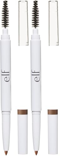 e.l.f. Instant Lift Brow Pencil, Dual-Sided, Precise, Fine Tip, Shapes, Defines, Fills Brows, Contours, Combs, Tames, Taupe 0.18g (Pack of 2)