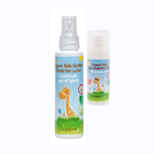 Crema solar orgánica y loción para mosquitos con aroma a lavanda, pura natural, vegetal y nutritiva, para bebés a partir de 0 meses, niños y toda la familia – 150 ml