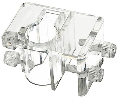 POPETPOP Acrylic Aquarium Pipe Clamp Holder Fish Tank Fixed Clip Adjustable Screw Design Space-Saving Water Pipe Retainer for 5-20mm Hose Fittings