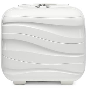 KONO Valigetta da viaggio con valigetta per cosmetici 100% PP, Bianco, S, Valigetta beauty case bagaglio a mano