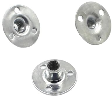 10 Stück Kohlenstoffstahl-Flanschkupplung mit M6 M8 M10 M12 Gewinde Verzinkung Dreiloch-Sicherungsmuttern Möbelverbinder Verschluss (Color : 10pcs, Size : M10 silver)