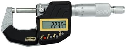ANNESEY Digitaler Mikrometer, Hartmetall-Messfläche, mm/Zoll, 0-25 25-50 50-75 75-100 100-125 mm(100-125mm)