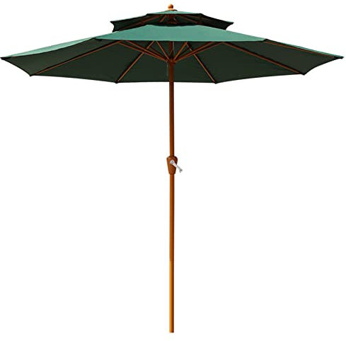 NSTVVEE Gartenschirm Sonnenschirm Gartensonnenschirm 9Ft Outdoor-Sonnenschirm Mit Kurbel, Sonnenschutz Stabile Belüftung, Outdoor-Schirme Für Die Terrasse, Ohne Sockel, Für Den Strand,