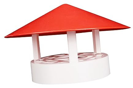 WATIIFUFU Pvc Schornsteinhaube Regenhut Lüftungskappe mit Vogelschutzgitter Regendicht Anwendbar für Kamin Ø 110-160mm Werkzeugfreie Montage