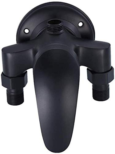 Moderno miscelatore da parete in ottone per bagno e doccia, kit per uso esterno, monocomando, rubinetto per acqua fredda e calda, con vernice nera, rubinetti da giardino ed esterni