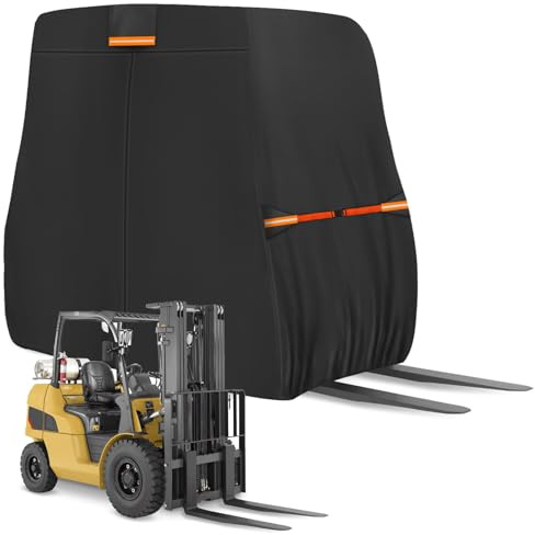 Copertura per carrelli elevatori, impermeabile, traspirante, per carrelli elevatori che possono sollevare circa 3628 kg, 420D per carrello elevatore, pioggia, polvere, foglie, protezione UV