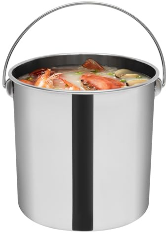 Eimer Edelstahleimer 20L Nahrungsmitteltank Wasserspeicherung Kücheneimer Futtereimer Milcheimer Mit Deckel Edelstahleimer Lebensmittel, 31x29cm