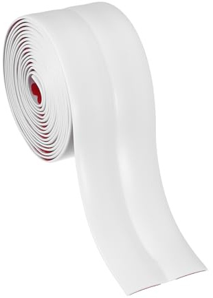 PATIKIL Protector de esquinas para pared 6cm x 3 metros color blanco | Protector de bordes autoadhesivo flexible para esquinas de pared, moldura para pegar en techo y encimeras