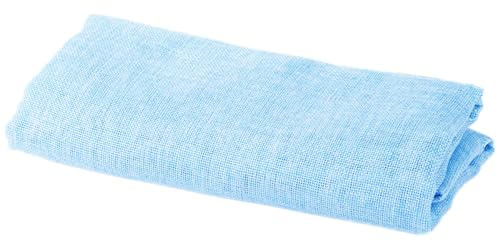 Blausky 1m x 150cm Leinenstoff Meterware,Jutestoff Natur Leinen Nähstoff,Kreuzstich Stoff Patchwork-Stoff Jute Stoff Dekostoff für Stickerei Dekoration,Tischdecke,Gartenarbeite,Hellblau