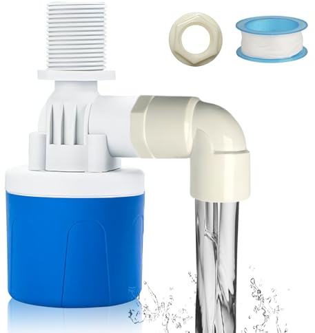 Automatic Float Valve for Water Tanks, 3/4 Top Inlet | Adjustable Water Level Control Valve for Fish Ponds, Pools, Livestock Troughs, and Irrigation Systems