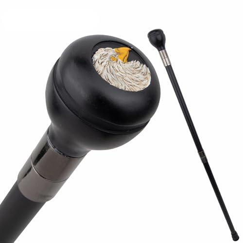 Bastón con Cabeza de Águila para Hombres, Bastón de Equilibrio para Personas Mayores, Plegable, 3 Piezas, para Movilidad, Estabilidad y Soporte de Rodilla