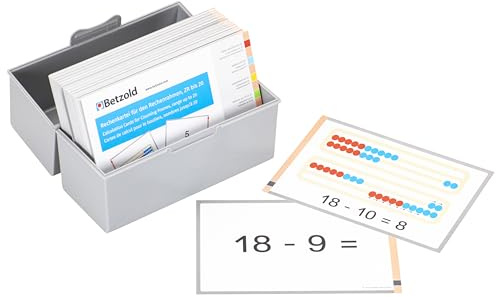Betzold Rechenrahmen-Kartei in Karteibox, Zahlenraum bis 20 | Lernhilfe für Mathematik