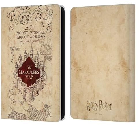 Head Case Designs Offizielle Harry Potter The Marauder's Map Prisoner of Azkaban II Leder-Wallet-Hülle Kompatibel mit Amazon Kindle 11th Gen (2024)