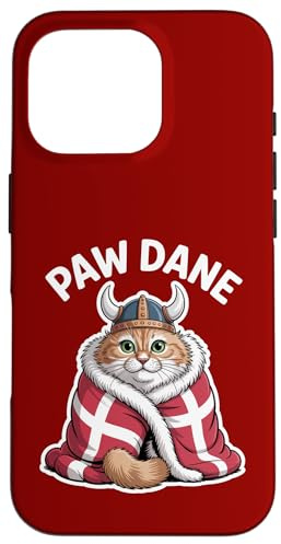 Süße Pfotendäne Wikinger Kätzchen – Nordic Hülle für iPhone 16 Pro