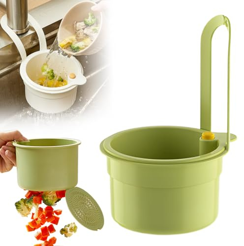 Kitchen Sink Strainer, 2025 Upgrade Sink Food Catcher, Kitchen Sink Plug Replacement, Sink Filter Draining Kitchen Tool for Garbage Leftovers, Self-Cleaning Durable Sink Strainer (1, Green)