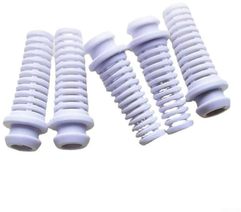 Zilimontt Manchons en caoutchouc de 6,1 mm de diamètre intérieur pour outil électrique et protection de cordon électrique, protection de câble flexible, blanc