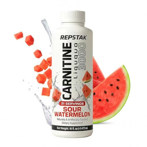 Liquid L-Carnitine 3000mg – Sour Watermelon Flavour | Liquid Carnitine 3000 Fat Burner Support with B Vitamins | L-Carnitine Liquid 31 Servings, 473mL