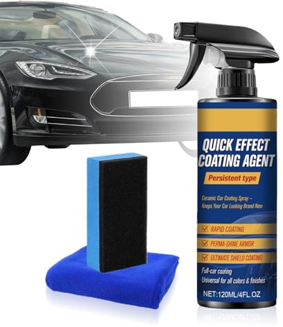 qixeuoa Sigillatura spray in ceramica per auto, 120 ml, ad azione rapida, accessorio per la pulizia 'auto, per la pulizia, per la pulizia del parabrezza, per esterni