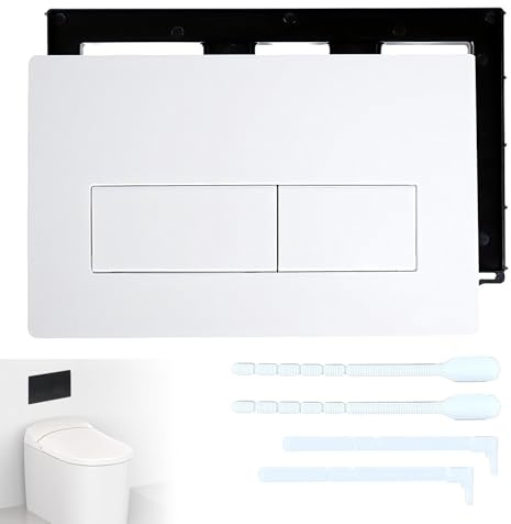 Plaque de déclenchement pour chasse d'eau à 2 débits - Pièce de rechange pour Geberit Sigma0120, 30, 50, UP300, UP320 (blanc)