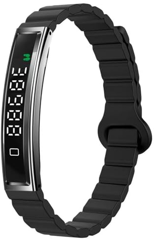 Oreilet Pulsera Inteligente, Rastreador Ejercicios Actividad a Prueba Agua con Obturador Remoto Teléfono BT, Aplicación, Contador Pasos, Costo Calorías y Múltiples Modos Deportivos (Black)