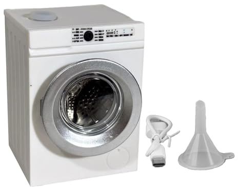Générique Mini-Washing-Maschine | tragbar, zusammenklappbar, Mini-Washer, ideal für Reisen, Licht- und Sound-Funktionen, Lernspielzeug für Kinder, Mädchen, Geburtstag, Pretend Play