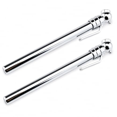 2 Pcs Tire Pressure Gauge Pen, Portable Tyre Health Air Pressure Pen with Pocket Clip, Pencil Air Checker, 10-50 Psi Airs Pressures Measuring Tool for Cars Trucks Bike Motor Vehicles Caravan