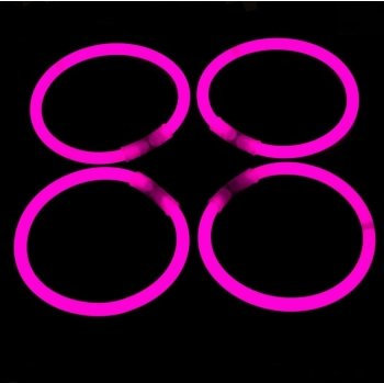100 braccialetti luminosi glow pack festa consegna 1-3 giorni, Rosa