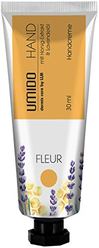 1x UMIDO Hand-Creme 30 ml Honig-Extrakt & Lavendelöl | ohne Parabene | Creme | Pflegecreme | Handlotion | Hautpflege | Handcreme mini