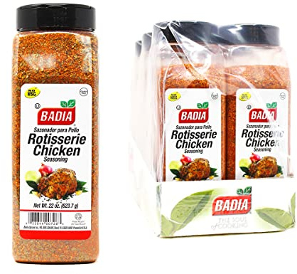 Badia Rotisserie Chicken Seasoning, 22 oz (Pack of 6) – Classic Blend for Poultry, Perfect for Roasting, Grilling & Air Frying