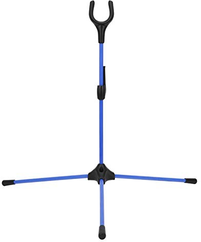 XINMYD Bogenständer, klappbarer Recurve-Bogenständerhalter Bogenschießen Gerader Bogenständer für die Jagd auf Outdoor-Sportarten (Blau, Rechte Hand)
