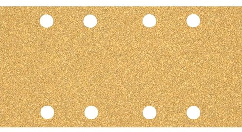 Bosch Professional 50x Carte abrasive Expert C470 con 8 fori (per Legno duro, Vernice su legno, 93x186 mm, Grana 40, accessorio Levigatrice orbitale)