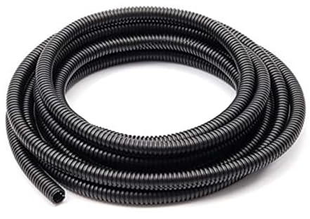 ANMOO 5M Corrugated Tube Flexible Plastic 6.5mm for Pond Hose Garden Home Bedroom Wire Conduit Tubing Pipe for Protecting Electrical Cables (Outside Dia 10mm)