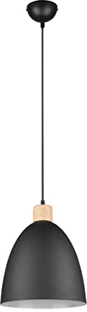 Reality Leuchten Pendelleuchte Jagger R30681032, Metall Schwarz matt, exklusiv 1x E27