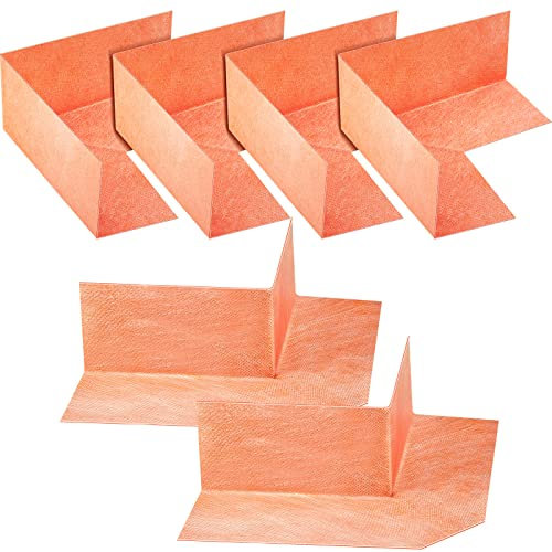 4 Pcs Inside & Outside Waterproofing Membrane - Polyethylene Shower Corner Seamless Membrane for Bathroom, Steam Room, Bathtub Walls & Surrounds
