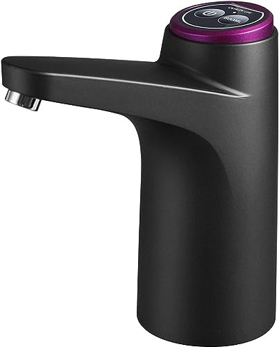 Electric Water Bottle Pump, Portable USB Charging Automatic Drinking Water Pump Portable Automatic Drinking Water Fountains Tap (Black)