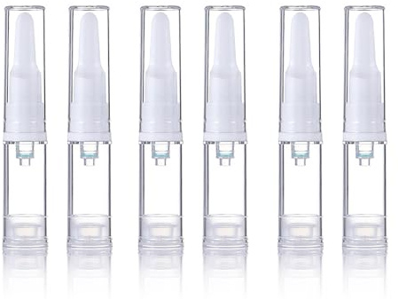 Bocaux à pompe sans air, flacons à pompe sans air, vides rechargeables pour cosmétiques sans air, distributeur de fond de teint de voyage pour crème pour les yeux, crème et sérum de soins de la peau
