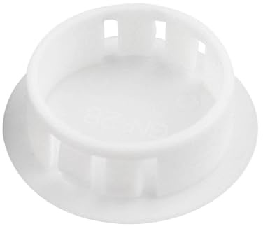 Leliafleury 100PCS 5mm Plastic Hole Plugs Round Button Plugs Snap on Type Screw Caps White Screw Hole Covers for Kitchen Cabinet Furniture