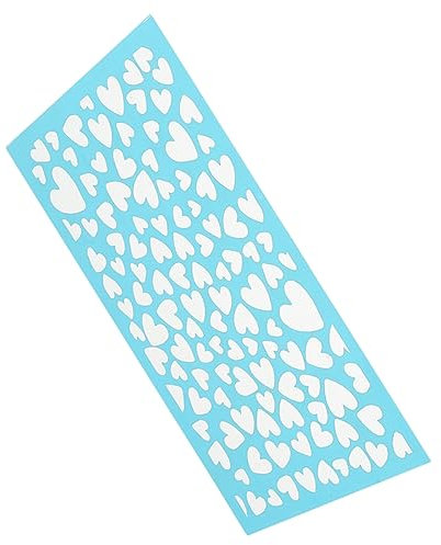 STOBOK Herzmuster Schablone Polyester Wiederverwendbar Silk Screen Stencil Für Polymer Clay Diy Basteln Schmuckdekoration
