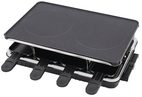 Elektrogrill Tischgrill Grill Elektrisch, 41.5 * 25.5 * 11.5cm, Elektrische Tischgrillgeräte mit 8* Kleine Backbleche, Elektrogrill Camping 1300W Max Temperatur 230°C, Elektro Grill für Balkon Partys