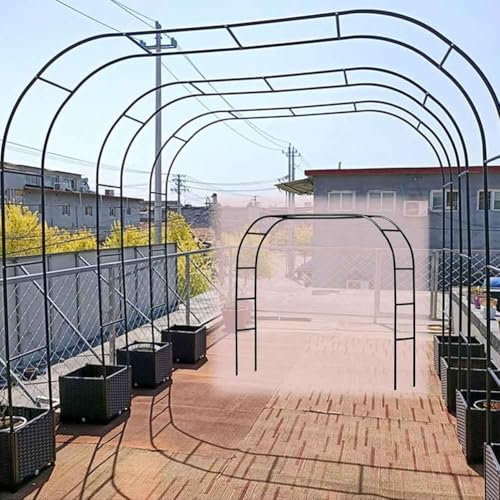 WCQSYY Arche Jardin pour Plantes Grimpantes 120X220cm 140X230cm 180X220cm Metal Arceau À Rosiers Mariage Arche Vigne Pergola Décoration Arche De Cour Intérieur Extérieur,Noir,W1.4M*H2.3M