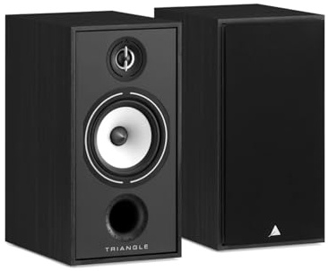 triangle Borea BR04 Bookshelf Speakers Pair - High Fidelity - 2-Way - 25mm EFS Silk Dome Tweeter with Waveguide (Black Ash)