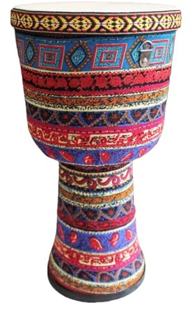 8/9 Zoll Djembe Trommel Handgefertigt für Auftritte Im Freien, Band-Begleitung Trommelfell Aus Ziegenleder für Anfänger Buschtrommel(9 inch D)