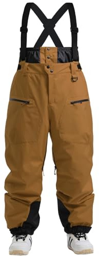 GSOU SNOW Pantalon de Ski Homme Pantalon de Snowboard - Baggy Unisexe 15K Imperméable Coupe-Vent Respirant Chaud