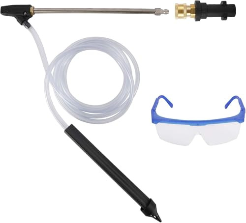 Kit de sablage pour Nettoyeur Haute Pression, Accessoire de sablage Humide 5000 PSI, sablage pour Nettoyeur Haute Pression avec buse céramique de Rechange, déconnexion Rapide 1/4 pouc (Noir)